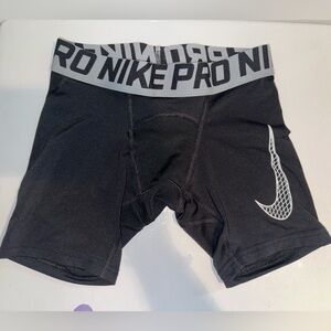 Nike Boys Shorts Youth Small Black Compression Tight Dri-Fit Training Workout
